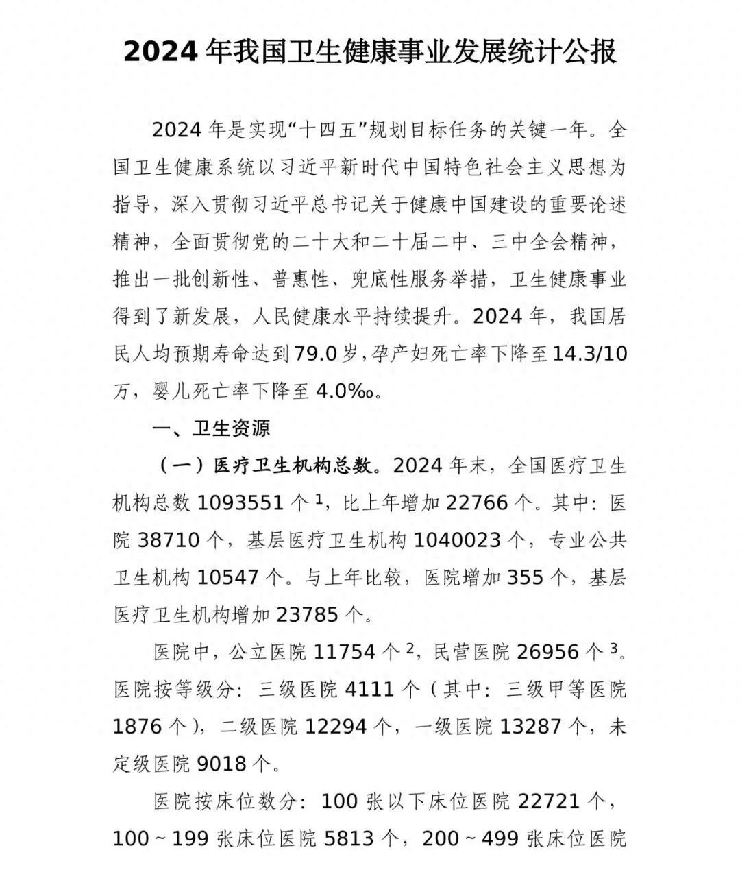国家卫生健康委发布的《2024 年我国卫生健康事业发展统计公报》中，中医药领域有哪些关键数据变化？插图